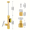 Spool Removal Tool Kit, Air Conditioner, Refrigerant Charge Valve, Adapter for R22 R12 R407 R410 R404 R32 R600 Air Conditioner. 
