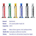 MECHANIC UV Solder Mask Ink Black/Blue/Green/Red/Yellow/White Welding Oil BGA PCB Circuit Board Paint Prevent Corrosive Arcing. 