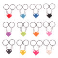 2Pcs Cute Love Heart Brick Keychain for Couples Friendship Women Men Girl Boy Elements Key Ring Birthday Jewelry Gift. 