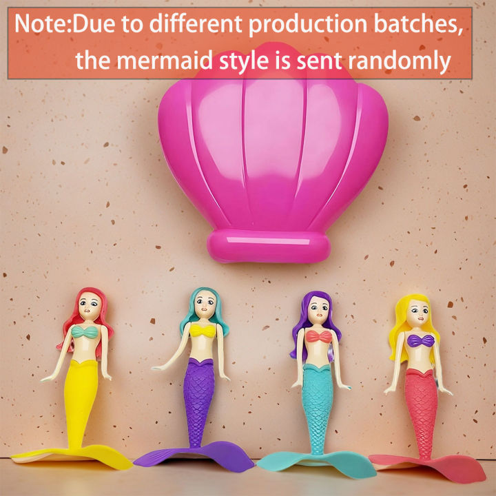 Random%201/2PCS%20Mermaid%20Pool%20Bath%20Toy%20with/no%20Cute%20Shell%20Spin%20Princess%20Float%20Swimming%20Water%20Children/Adult%20Game%20Summer%20Beach%20%20-%20Image%204
