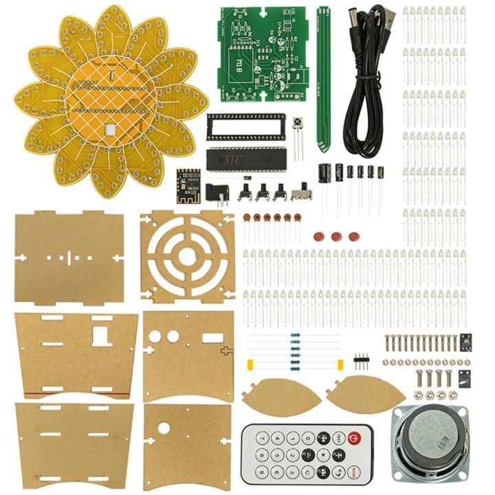 DIY%20Sunflower%20Bluetooth%20Speaker%20LED%20running%20light%20Remote%20Control%20DIY%20Electronic%20Kit%20Fabrication%20Soldering%20Project%20DC5V%20-%20Image%205