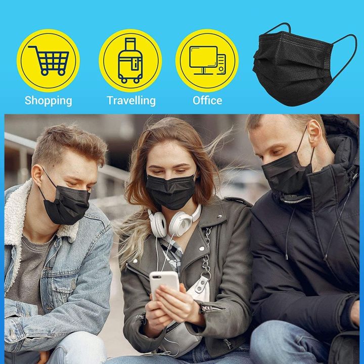 Pack%20of%2020%20Disposable%20Face%20Masks%203Ply%20Black%20Face%20Mask%20Disposable%20Masks%20Breathable%20-%20Image%206