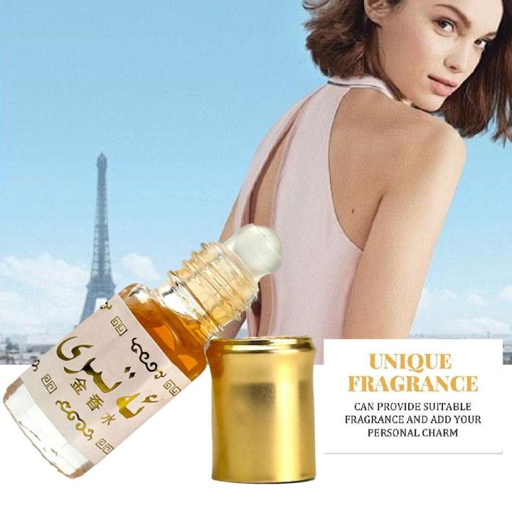 Middle East Gold Roll On Perfume Oil On Perfume Oil Natural Long Lasting Fragrance Portable Body Perfume Traditional Arabic Roll