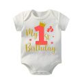 My First Birthday Romper For New Born Baby's First Birthday celebration 4 Colours Available. 