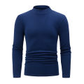 4/1 Piece Autumn And Winter Men's Semi High Neck Warm Windproof Base Top Solid Color Versatile Youth Casual Sports Thick Base T-. 