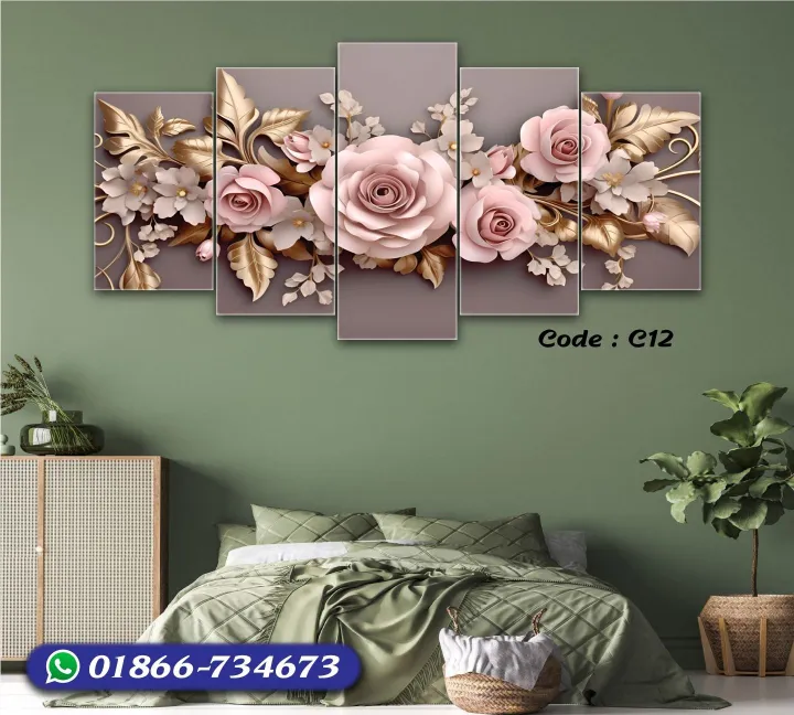 5Pcs%20In%201%20Set%20Wall%20Canvas%20Art%20Ready%20to%20Hang%20for%20Living%20Room%20or%20Bedroom%20Home%20Decoration%20On%20Wall%20Canvas%20Painting%20Wall%20-%20Image%202