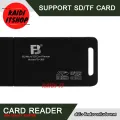 (Card reader) card reader USB 2.0 fast data transfer 500 MB support TF, Micro SD, SD card with flap (multicolor white/black). 