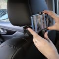 Multifunction Rear Headrest Hook Car Phone Holder Adjustable Automobile Headrest Phone Clip for Navigation.