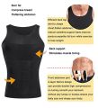 Mens Slimming Body Shaper Shapewear Abdomen Compression Shirt to Hide Gynecomastia Moobs Workout Tank Tops Undershirts.