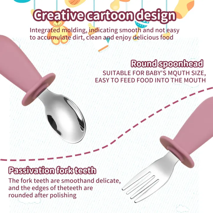 3-Piece%20Silicone%20Spoon%20and%20Fork%20Cutlery%20Set%20for%20Baby%20Food%20and%20Feeding%20Utensils,%20Children's%20Stainless%20Steel%20Spoon%20and%20Fork%20Cutler%20-%20Image%204
