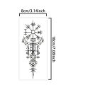 1Pc Viking Runes Geometric Waterproof Temporary Tattoo Stickers, Long-lasting Waterproof for One to Two Weeks, For Arm, Leg..