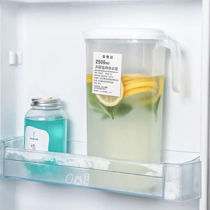 Large Capacity Cold Water Pitcher Cold Kettle Iced Beverage Dispenser Refrigerator Cold Juice Lemonade Drinks Storage Tank