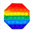 popit rainbbow colour with hexagonal shape popping toy and fidget toy. 