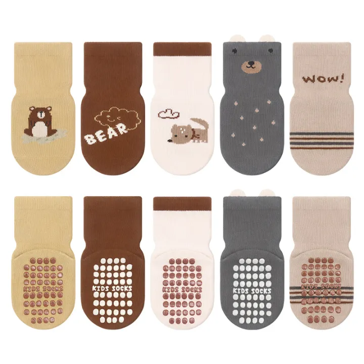 5%20Pairs%20Kids%20Non-slip%20Socks%20Cotton%20Boys%20and%20Girls%20Cute%20Cartoon%20Patterned%20Comfy%20Breathable%20Baby%20Toddler%20Floor%20Socks%20-%20Image%203