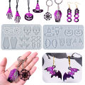 DIY Halloween Earrings Pendants Epoxy Resin Molds Skull Pumpkin Ghost Earring for Silicone Mold Craft Jewelry Making Accessories.