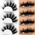 Lasvirey Fluffy Eyelashes Thick Cat Eye Lashes 8D Fluffy Volume Lashes Dramatic Thick Fluffy Full Strip Lashes Extension Makeup.