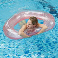 1pc Sequin Love Heart Swimming Ring Thickened PVC Inflatable Swim Circle Beach Swimming Pool Water Floating Ring.