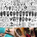 71 Sheets Skull Lion Dragon Flowers Temporary Tattoos For Adults Old School Fake Tattoo Stickers Tiger Wolf Temp Tatoos Body Art. 