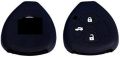 Silicone Remote Key Cover for Toyota Fortuner, Innova, Camry (Black) 3 Buttons. 