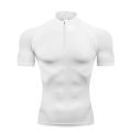 Compression Shirt Men Running Short Sleeve T-shirt Gym Clothes Summer Tight Fitness Polo Shirt Quick Dry Bodybuilding Muscle Tee. 