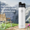 ESLNF 650ml Bicycle 304Stainless Steel Water Bottle Cycling Thermos Bottle Keep Hot and Cold Sport Water Cup Kettle.