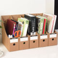 5pcs Magazine Files Kraft Paper File Holder Cardboard Standing Magazine Storage Rack Books Documents Drawer Office Organization. 