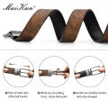 Maikun Reversible Leather Belts for Men Brown Leather Belts For Trousers Boss Belts Men's Designer Waist Belt Coffee.