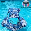 1/2pcs  Inflatable Pool Lounge Chair,PVC Floating Bed for Swimming Pool&Beach-Durable Foldable Water Lounger (Mixed Colors). 