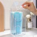 1/2pcs-Desktop Makeup Brush Storage Bucket Cup Holder with Lid Makeup Lipstick Cosmetic Storage Box Organizer Tube Transparent. 