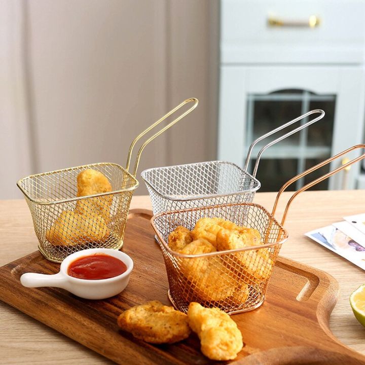 Stainless Steel Chicken Chips Basket Fried Food Filter Screen Barbecue ...