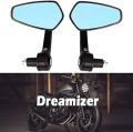 Cafe Racer Motorcycle Handlebar End Mirror Diamond Shape Motorcycle Side Mirror. 