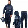 black raincoat with heavy tousar for men waterproof.