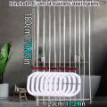 Transparent shower curtain High permeability PEVA material waterproof easy to take care of bathtub shower room partition curtain.