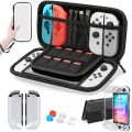 For Switch OLED Model Carrying Case 9 in 1 Accessories Kit for 2022 Nintendo Switch OLED Model  with Protective Case. 