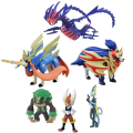 Original TOMY Pokemon Figures Sword Shield Collection  Rillaboom Eternatus  Zamazenta Eternatus Anime Pokemon Toys Child's . 