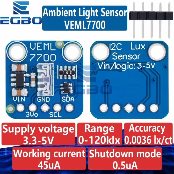 VEML7700 Ambient Light Sensor Module 120k Lux Light measuring Sensor ...