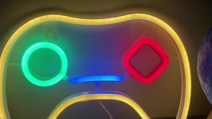 Game Controller Neon Sign for Game Room Decoration Game Neon Sign for Teen Boys CHILDREN'S Room  Wall Decor USB LED Neon Lights