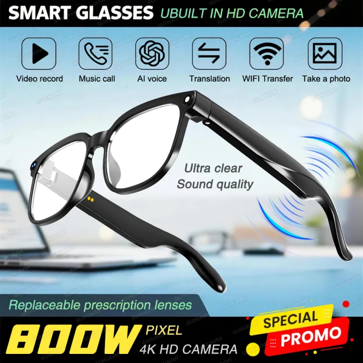 New%20800W%20HD%20Camera%20AI%20Smart%20Glasses%20Men%20100+%20Languages%20Translation%20Glasses%201080P%20Video%20Record%20Music%20Player%20Call%20Sunglasses%20Woman%20-%20Image%207