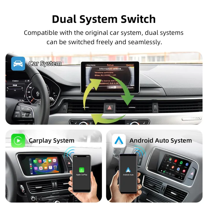 Wireless%20CarPlay%20Android%20Auto%20Retrofit%20Decoder%20Kit%20for%20Audi%20A4%20A5%20Q5%202008-2018%20with%20MMI%203G%206.5/7%20Inch%20Screen%20OEM%20Upgrade%20-%20Image%203