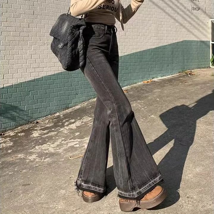 Woman%20High%20Waist%20Vintage%20Casual%20Flare%20Jeans%20Girls%20Elastic%20Slim%20Fit%20Bell%20Bottom%20Pants%20Lady%20Fashion%20Blue%20Black%20Grey%20Denim%20Trousers%20-%20Image%204