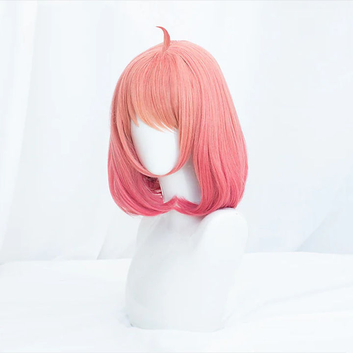 HAIRJOY%20Synthetic%20Hair%20SPY%20%20FAMILY%20Anya%20Forger%20Cosplay%20Wigs%20Women%20Short%20Bob%20%20Straight%20Pink%20Teen%20Adults'%20Anime%20Wig%20-%20Image%202
