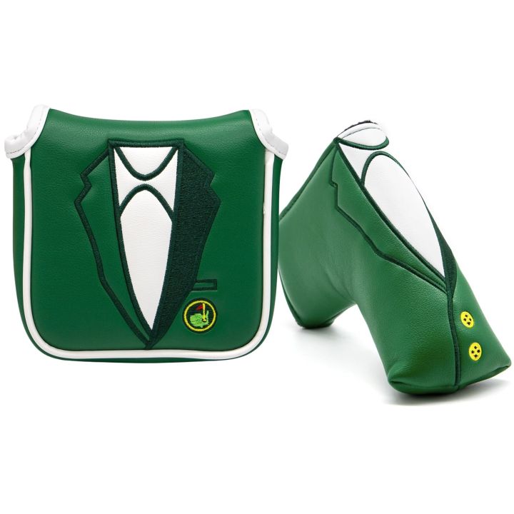 Green Jacket Golf Head Covers, Blade Mallet Putter Cover, Great Golf Accessories for Men Golfers Dad Retirement Fathers Day