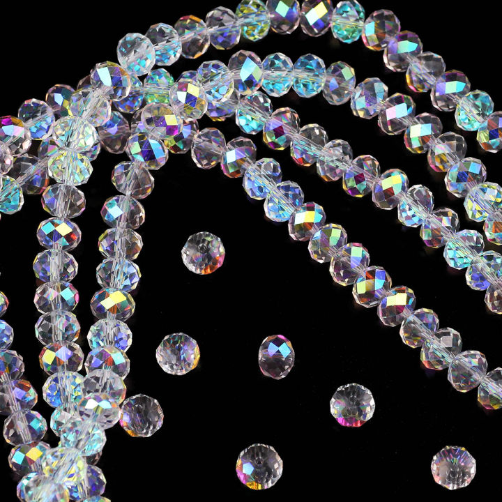 Austrian%20Crystal%20White%20AB%20Glass%20Beads%203/4/6/8Mm%20Transparent%20With%20Hole%20Loose%20Beads%20For%20Diy%20Jewelry%20Making%20Bracelet%20Craft%20Supplies%20-%20Image%204