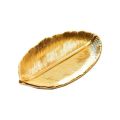 Golden Leaf Jewelry Plate Storage Plate Key Plate Creative Decoration. 