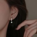 SOFTPIG Real 925 Sterling Silver Zircon 4MM Star Tiny Stud Earrings for Women Fine Jewelry Minimalist Ear Hole Care Accessories. 