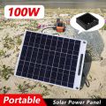100W 5V Solar Plate  Waterproof Solar Panel Portable Dual USB Solar Battery Charger Outdoor Camping Solar Cells Charging. 