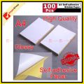 Sticker Paper Glossy A4 Size Self Adhesive Label white color pack of 100 pcs.