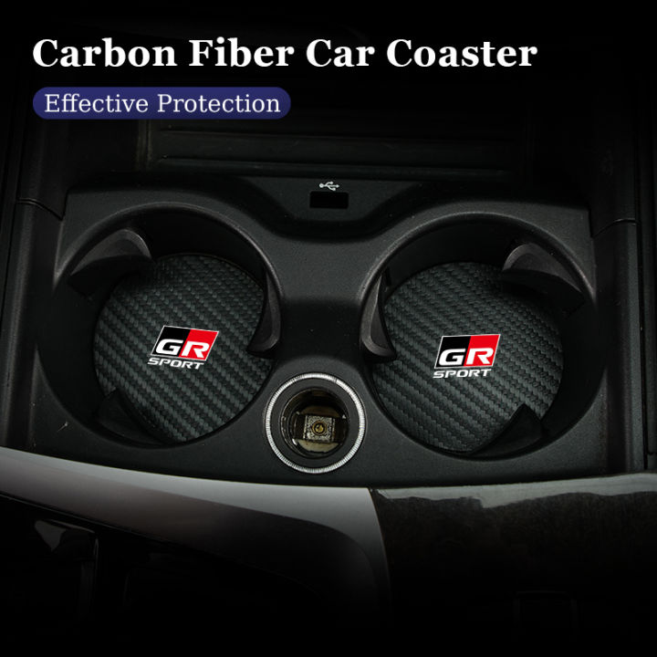 2Pcs%20Car%20Carbon%20Leather%20Water%20Cup%20Pad%20Anti-noise%20Coaster%20For%20Toyota%20GR%20Corolla%20Yaris%20Aygo%20Prius%20CHR%20Camry%20Auris%20Avensis%20Cruiser%20-%20Image%205