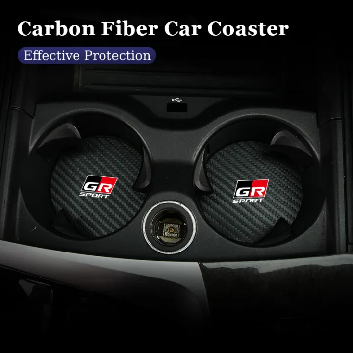 2Pcs%20Car%20Carbon%20Leather%20Water%20Cup%20Pad%20Anti-noise%20Coaster%20For%20Toyota%20GR%20Corolla%20Yaris%20Aygo%20Prius%20CHR%20Camry%20Auris%20Avensis%20Cruiser%20-%20Image%205