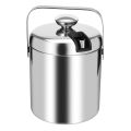 1.3L Double Walled Stainless Steel Ice Cube Container Ice Bucket Container with Tongs Lid For Storage Bar Cooler. 